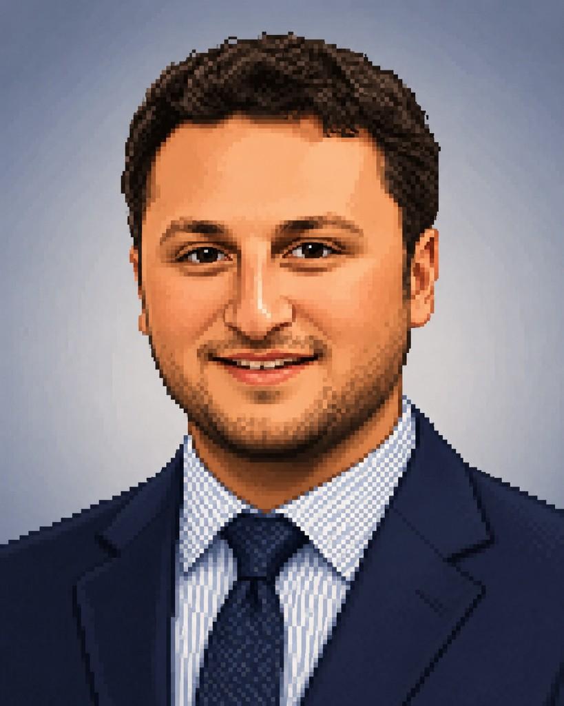Pixel art portrait of Kian Kamshad